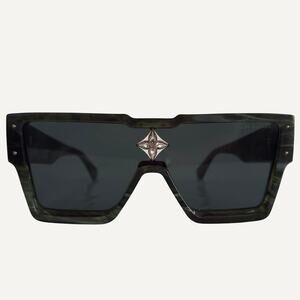Louis Vuitton Cyclone Sunglasses Z1552W Green Marble Swarovski Virgil OS